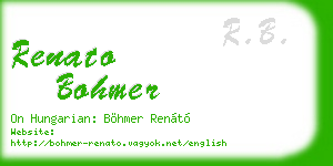 renato bohmer business card